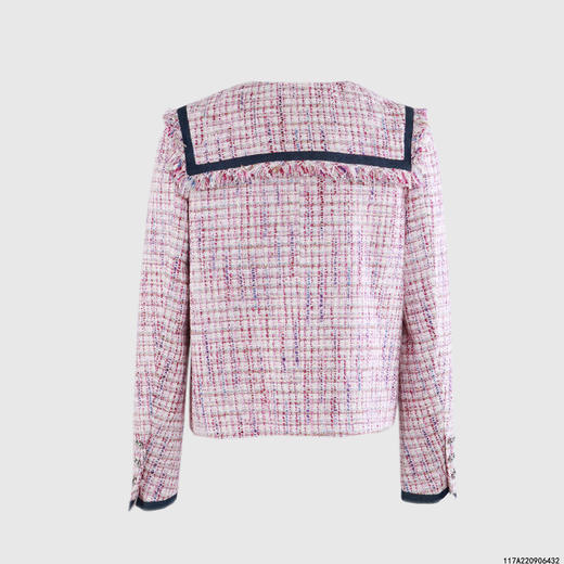 时尚百搭撞色花边小香风外套 商品图2