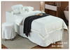 克洛伊美容床罩4件套(德芙绒面料)白色/豆沙色 美容床件套罩 商品缩略图1