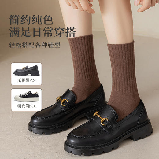 堆堆袜子女中筒无骨春秋冬款黑白夏季地板袜长袜网红潮zyy02 商品图1