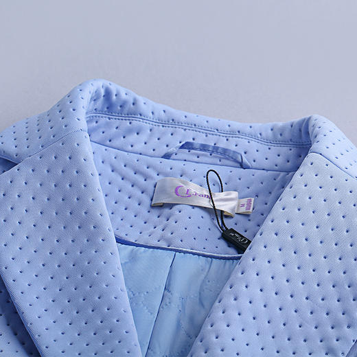 欧芮儿2016女士秋季新款长袖翻领空气层纯色中长款修身西装外套潮 商品图2