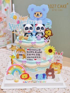 1027CAKE | 双层  宝宝巴士主题 儿童蛋糕