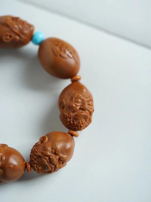 七星罗汉°男款手工精雕橄榄核雕手串 商品图6