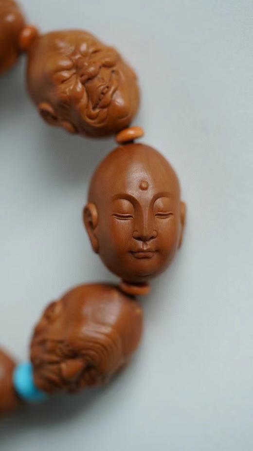 七星罗汉°男款手工精雕橄榄核雕手串 商品图3