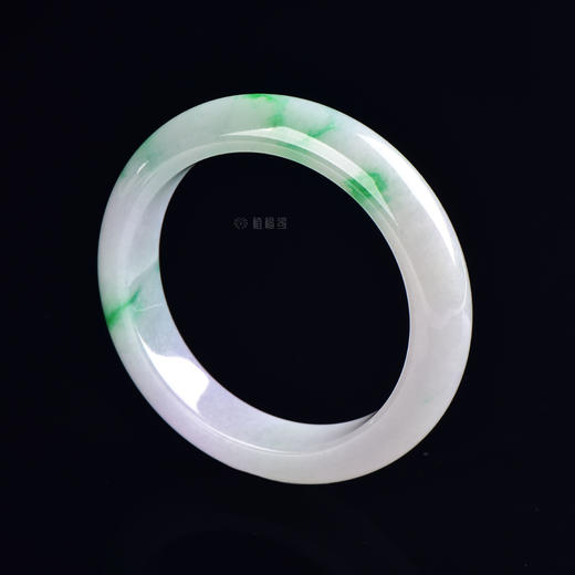 【满月】清透阳绿飘花圆镯-SZ2208201 商品图1