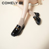 康莉KYQ2A582乐福鞋女新款厚底复古英伦风圆头黑色小皮鞋 商品缩略图3