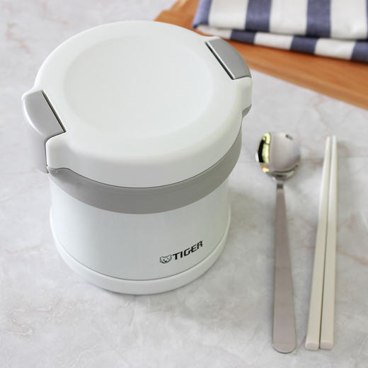 【6F】Tiger虎牌保温便当盒日式分格双层304不锈钢饭盒1人便携LXB-A10C 商品图3