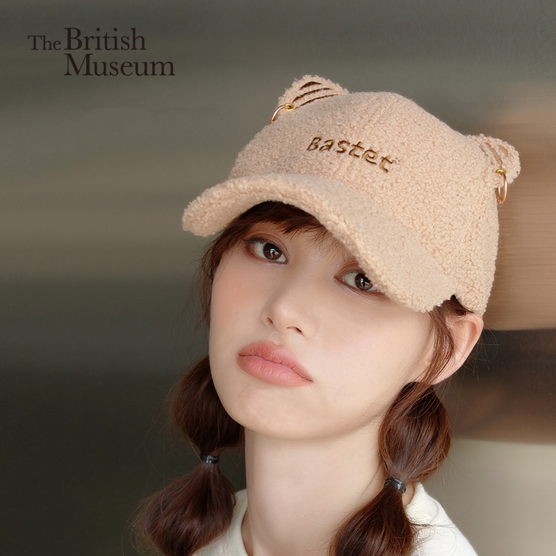 大英博物馆盖亚·安德森猫和她的朋友们系列猫耳羊羔毛棒球帽