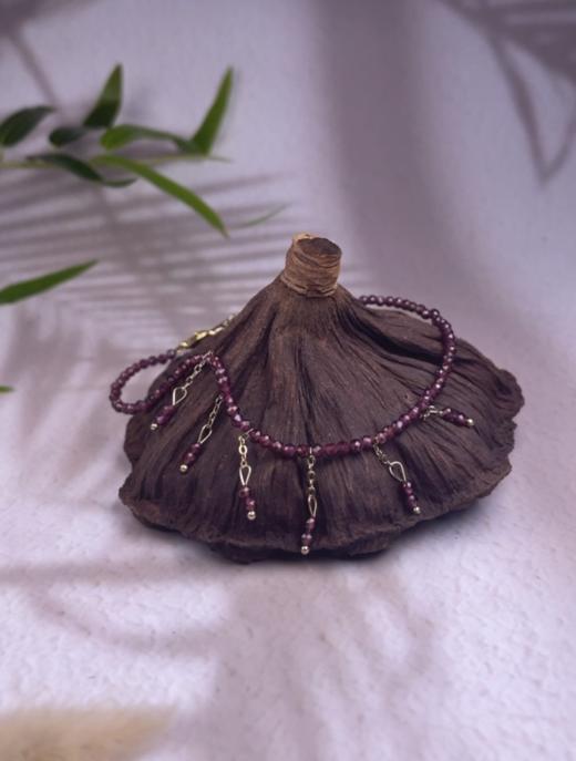 石榴石脚链流苏款 商品图1