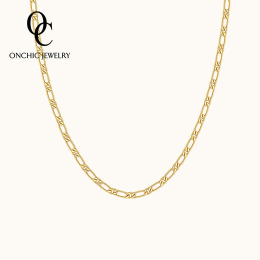 Onchic 欧美风极简环扣项链简约 商品图1