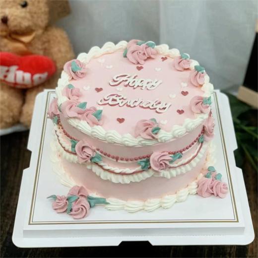 复古手绘蛋糕-奶油小花 商品图0