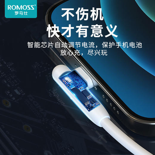 「一线搞定苹果设备」罗马仕手机弯头充电线 手游吃鸡不挡手适用于iphone手机快充数据线数码配件 商品图2