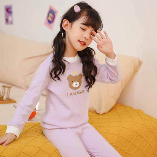 【清仓捡漏】【110-150】女童冬款保暖秋衣秋裤套装俞兆林 商品图0