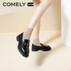 康莉KYQ2A582乐福鞋女新款厚底复古英伦风圆头黑色小皮鞋 商品缩略图1