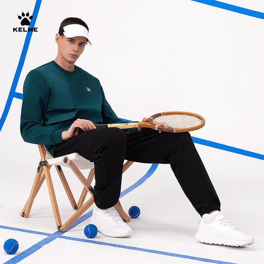 卡尔美运动卫衣新款网球系列套头长袖男工装风上衣 商品图6