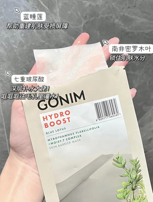 【清仓好价】韩国Gonim觅境之源水风暴面膜10片装 /*3 商品图2