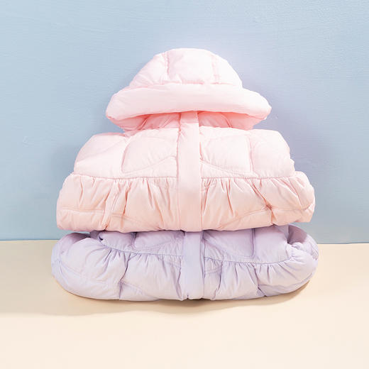 贝贝怡童装秋冬新品甜美女童羽绒服网纱气质保暖外套224S3075
 商品图3