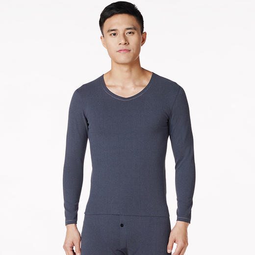 都市丽人都市锋尚舒暖负5度至5度男士特殊面料套装阳离子山羊绒贴片中套装保暖衣FW21B6 商品图0