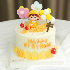 【鲜果蛋糕】甜心女孩三层鲜果夹心蛋糕