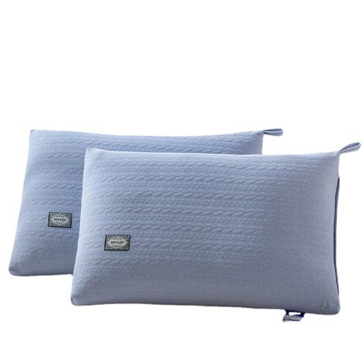 「分区支撑！舒睡整晚」单人枕头针织麻花棉羽丝绒枕芯不变形护颈枕头床上用品 商品图4