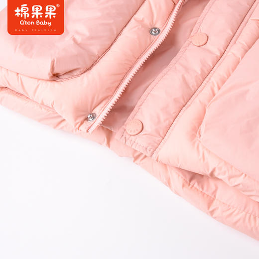 商场同款棉果果冬季女童粉嫩保暖轻便外穿可拆连帽羽绒马夹M422171922601 商品图2