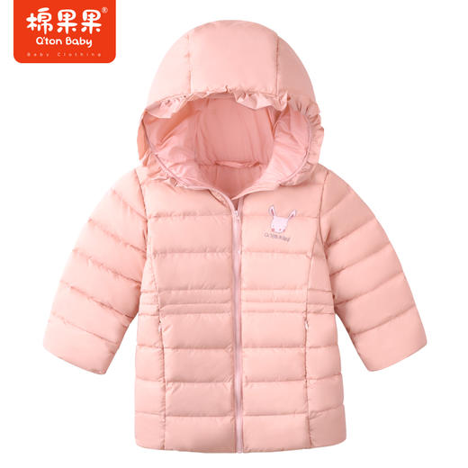 商场同款棉果果冬季女童保暖甜美可爱不臃肿连帽收腰长款羽绒服M422102922633 商品图2