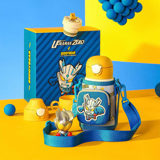 杯具熊联名奥特曼熊抱儿童保温杯吸管水壶小学生宝宝幼儿园水杯 商品图7