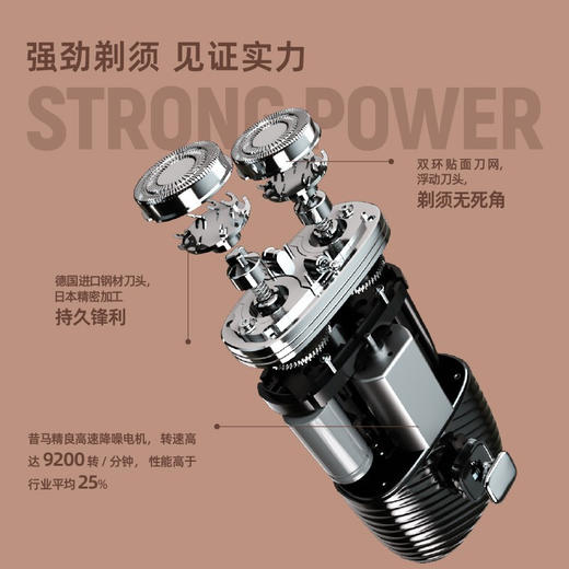 昔马（smasmall）剃须刀 便携小巧迷你送男友生日礼物 电动刮胡刀礼盒装 S1青春版（剃须刀+皮套） 商品图5