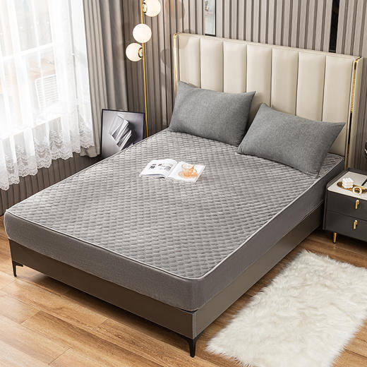 多喜爱 奶盖绒加厚煦暖笠围保护垫（朝暮灰/朝暮粉/朝暮蓝） nt 商品图0