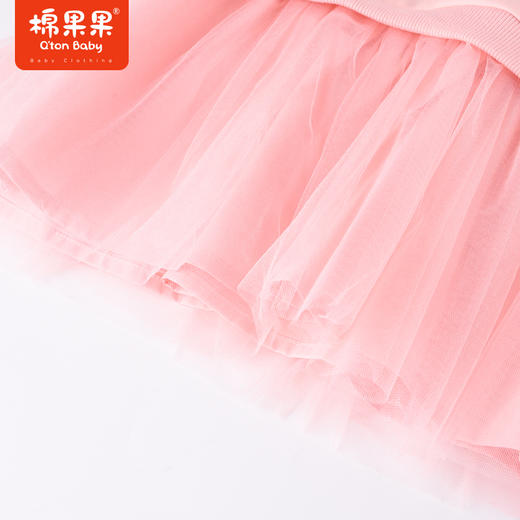 商场同款棉果果冬季女童甜美公主裙保暖加绒针织网纱连衣裙M422700422642 商品图3