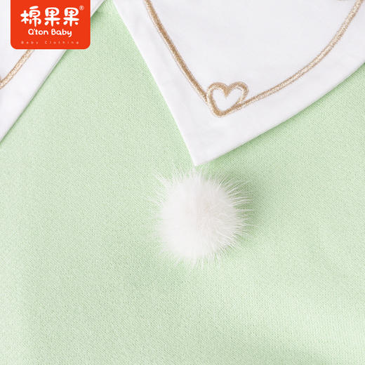 商场同款棉果果冬季小清新可爱萌萌哒娃娃领针织网纱连衣裙上身效果棒M422700222614 商品图5