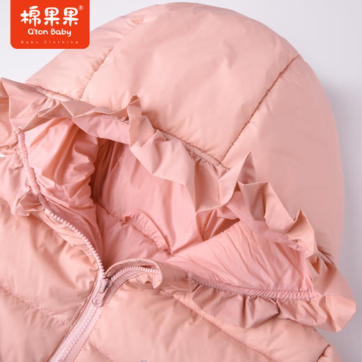 商场同款棉果果冬季女童保暖甜美可爱不臃肿连帽收腰长款羽绒服M422102922633 商品图9
