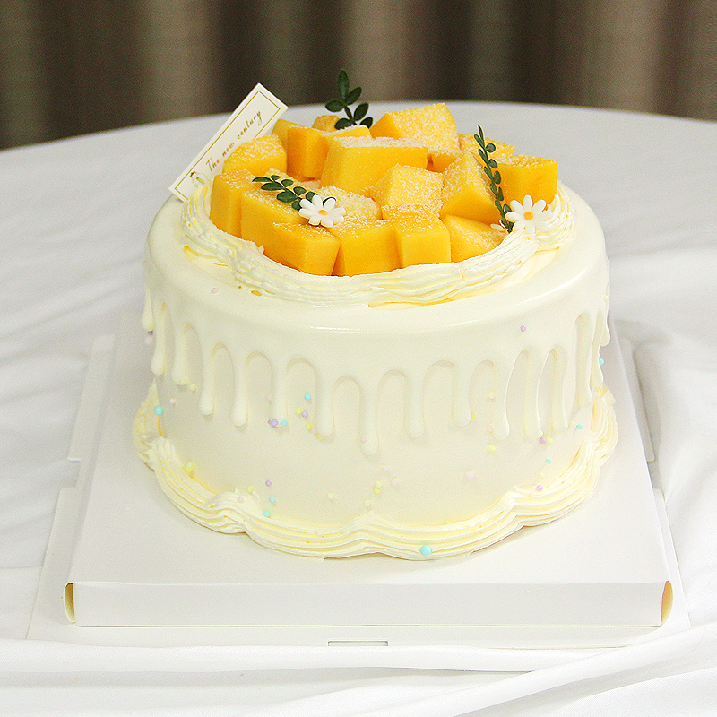 【鲜果蛋糕】芒果大满足三层鲜果夹心蛋糕（自提返红包）