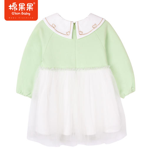 商场同款棉果果冬季小清新可爱萌萌哒娃娃领针织网纱连衣裙上身效果棒M422700222614 商品图7