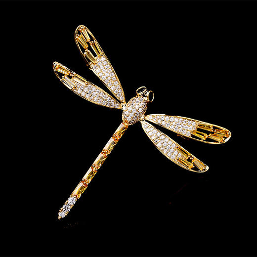 水晶胸花，个性百搭蜻蜓胸针SM-05273 商品图0