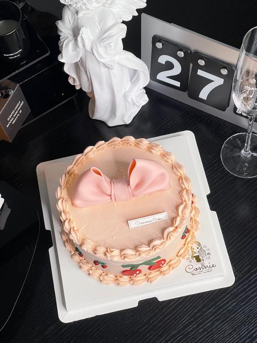 【1103】樱桃蝴蝶结蛋糕 商品图3