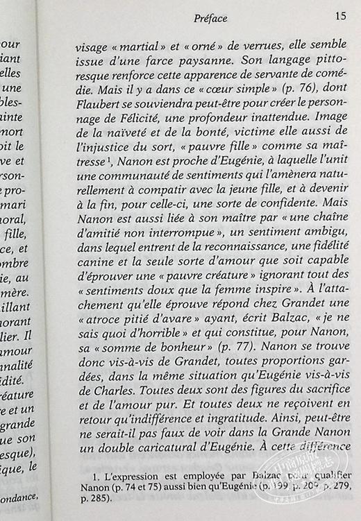 【中商原版】法文版 巴尔扎克 欧也妮 葛朗台 Folio Classique Eugenie Grandet 法文原版 Honore de Balzac 商品图7