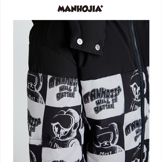 漫画家潮童装儿童羽绒服新款冬季hoho熊卡通印花儿童外套冬装 商品图2