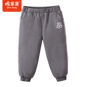 商场同款棉果果冬季男女童百搭休闲日常运动夹棉针织长裤保暖舒适M402200822729