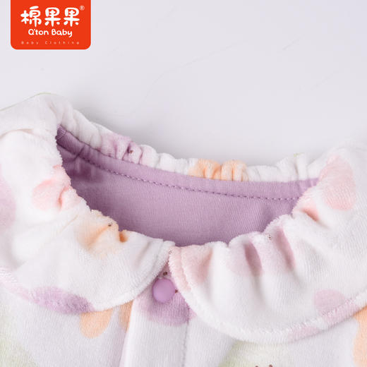 商场同款棉果果冬季女童外穿甜美小兔子天鹅绒夹棉假两件连体衣娃娃领M422722822622 商品图2