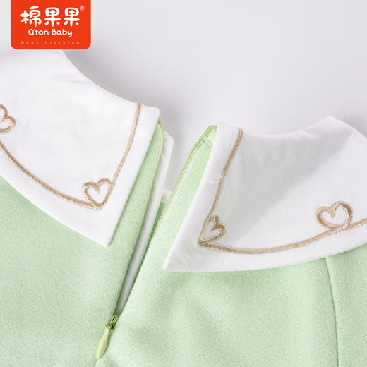 商场同款棉果果冬季小清新可爱萌萌哒娃娃领针织网纱连衣裙上身效果棒M422700222614 商品图3