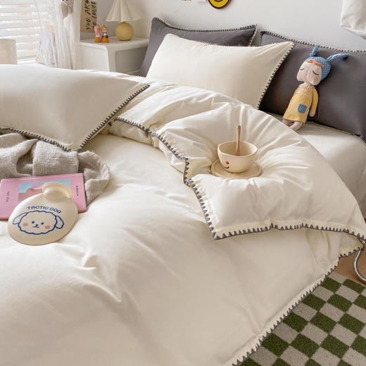 园园亲选南通家居床上用品四件套！顶级全面水洗贝壳边四件套 商品图2