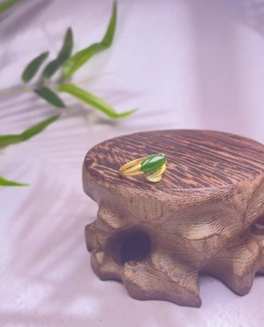 S925碧玉叶子戒指 商品图0