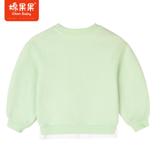 商场同款棉果果冬季男女童保暖清新显白加绒圆领套头卫衣M402180222616 商品图6