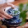 成艺德化陶瓷 鱼藻纹仿古手工鎏金茶壶手绘釉中青花茶杯茶具组 商品缩略图5