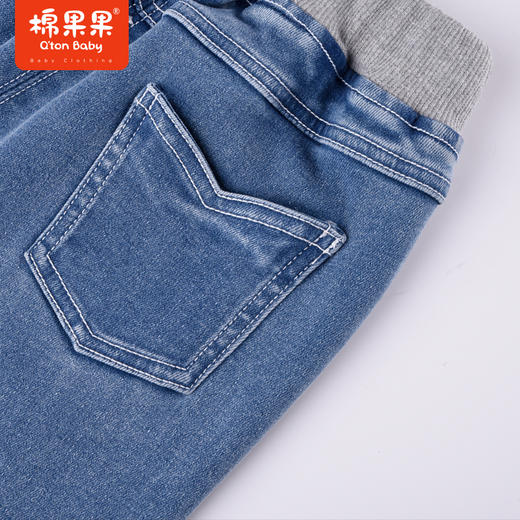 商场同款棉果果冬季女童百搭时尚不臃肿加绒牛仔长裤柔软亲肤M422200822618 商品图3
