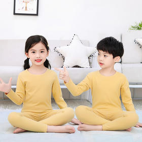 秋冬无痕儿童保暖内衣套装单件加绒中厚男女童睡衣秋衣裤背心zyy08