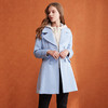 欧芮儿2017冬装新款翻领长袖毛呢外套女中长款 商品缩略图0