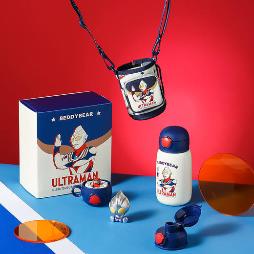 杯具熊联名奥特曼熊抱儿童保温杯吸管水壶小学生宝宝幼儿园水杯 商品图9