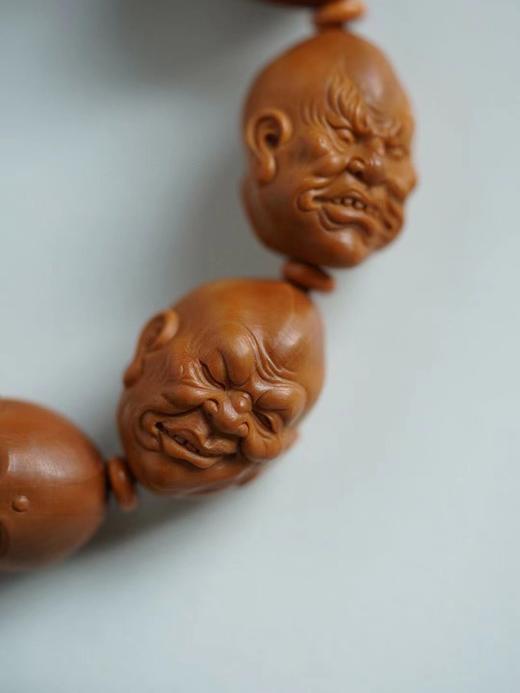 七星罗汉°男款手工精雕橄榄核雕手串 商品图4