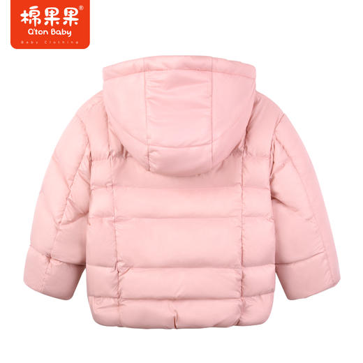 商场同款棉果果冬季女童连帽保暖甜美可爱风外套中长款羽绒服M422102922631 商品图6